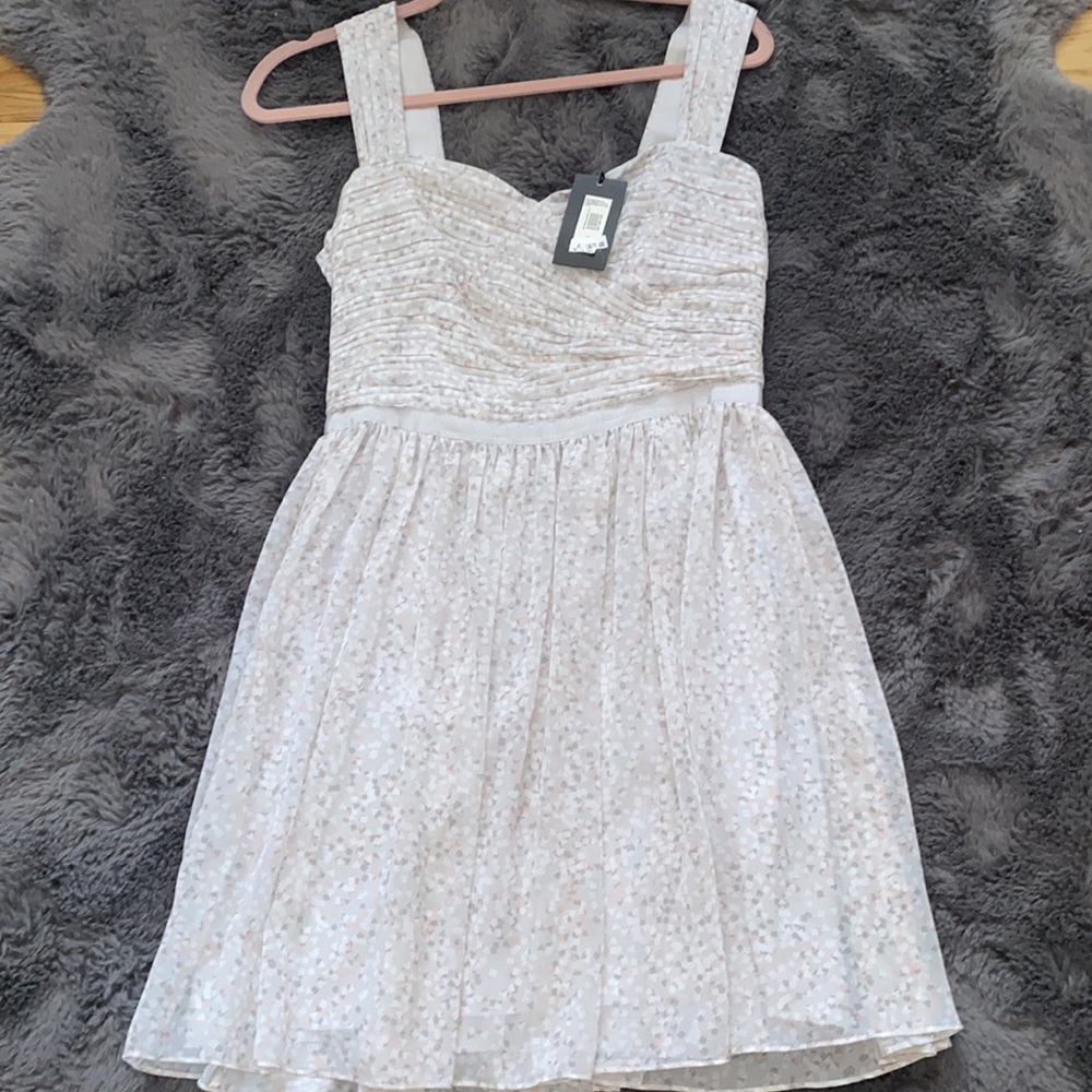 Armani Exchange Gray Marble Patterned Flare Dress